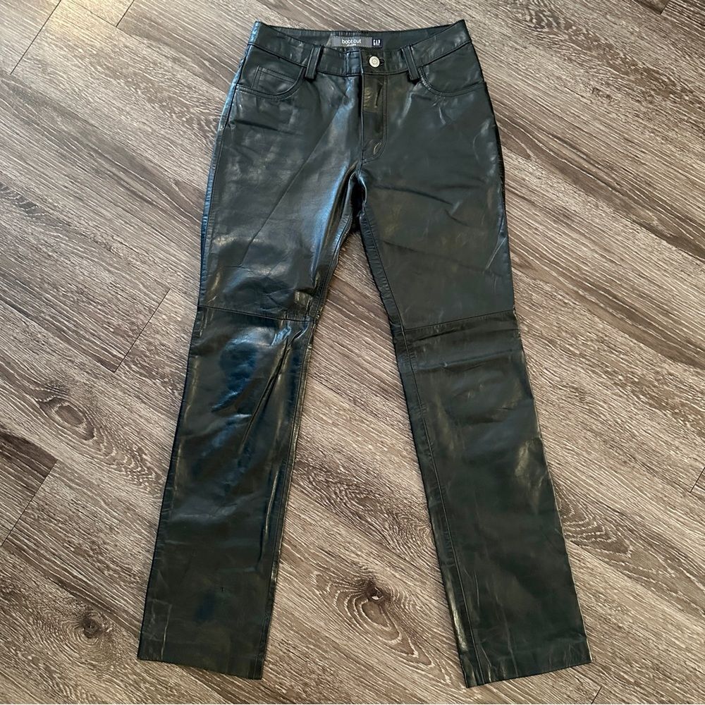 Gap Vintage 2000 Leather Boot Cut Pants